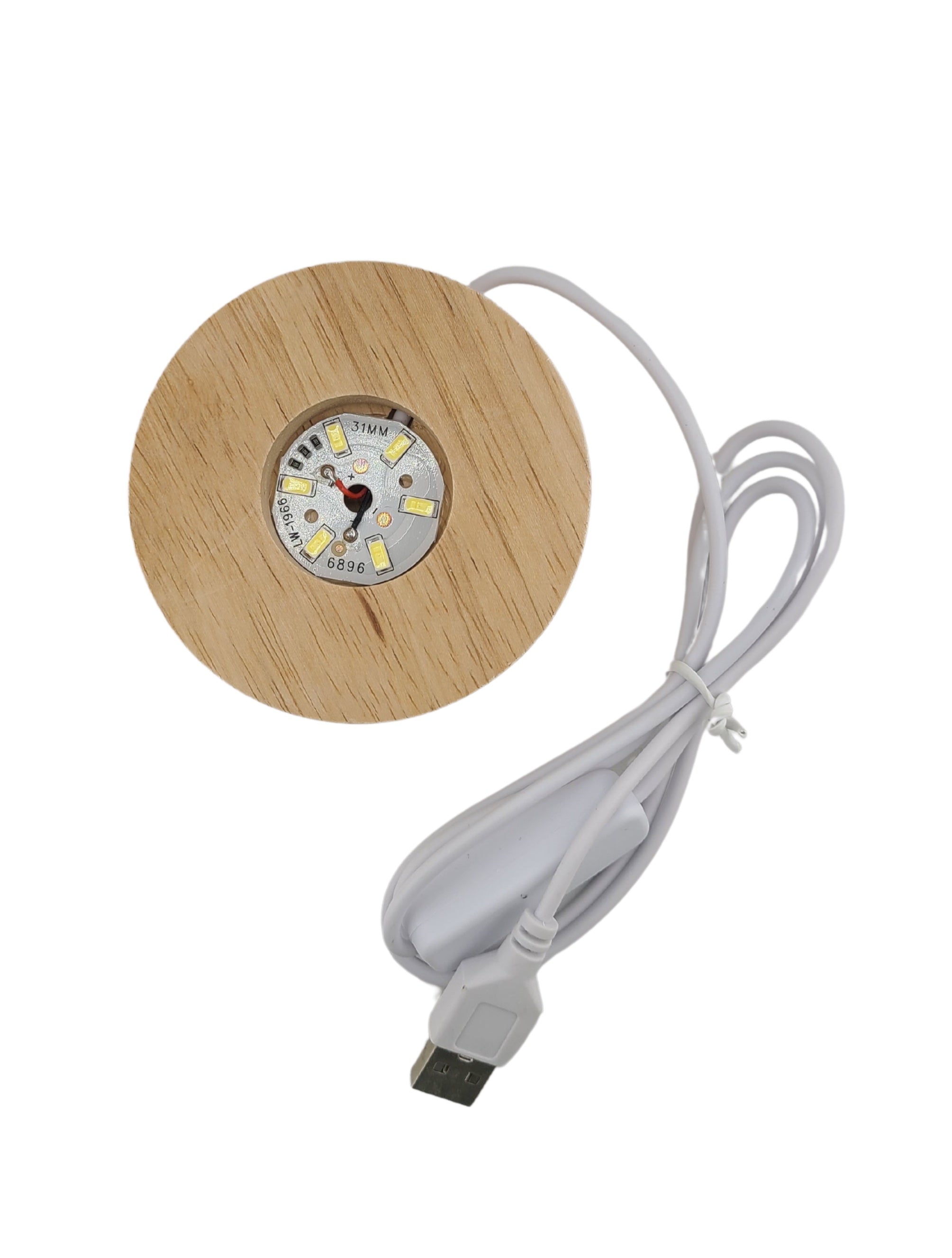 Round Wooden LED Light Display