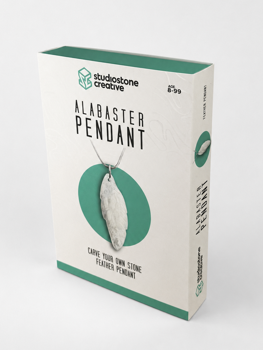 NEW Alabaster Feather Pendant Kit