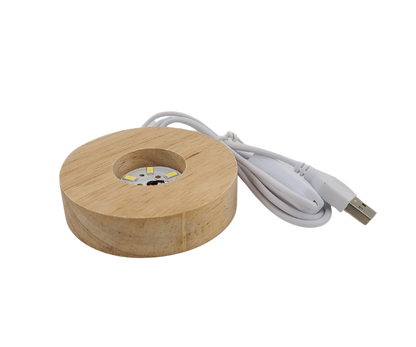 Round Wooden LED Light Display