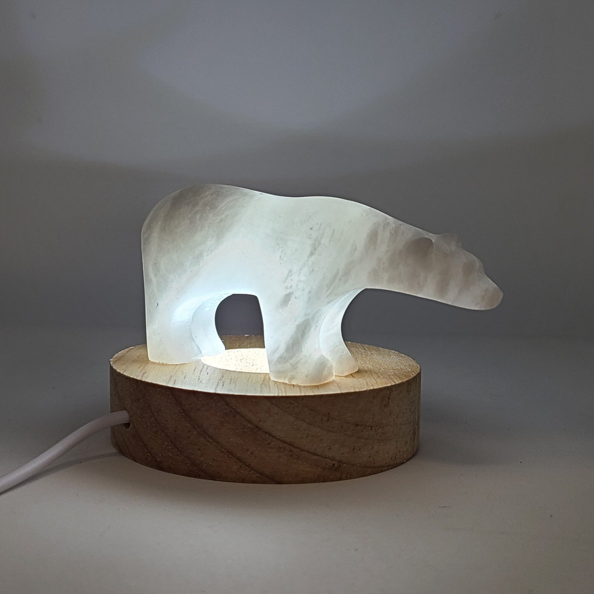 Round Wooden LED Light Display