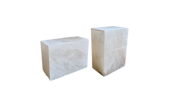 Blocco di alabastro bianco premium tagliato con precisione