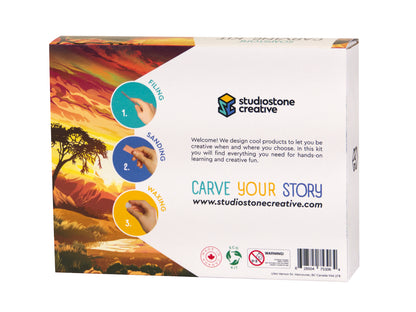 Soapstone Safari Bundle of 3 Carving Kits