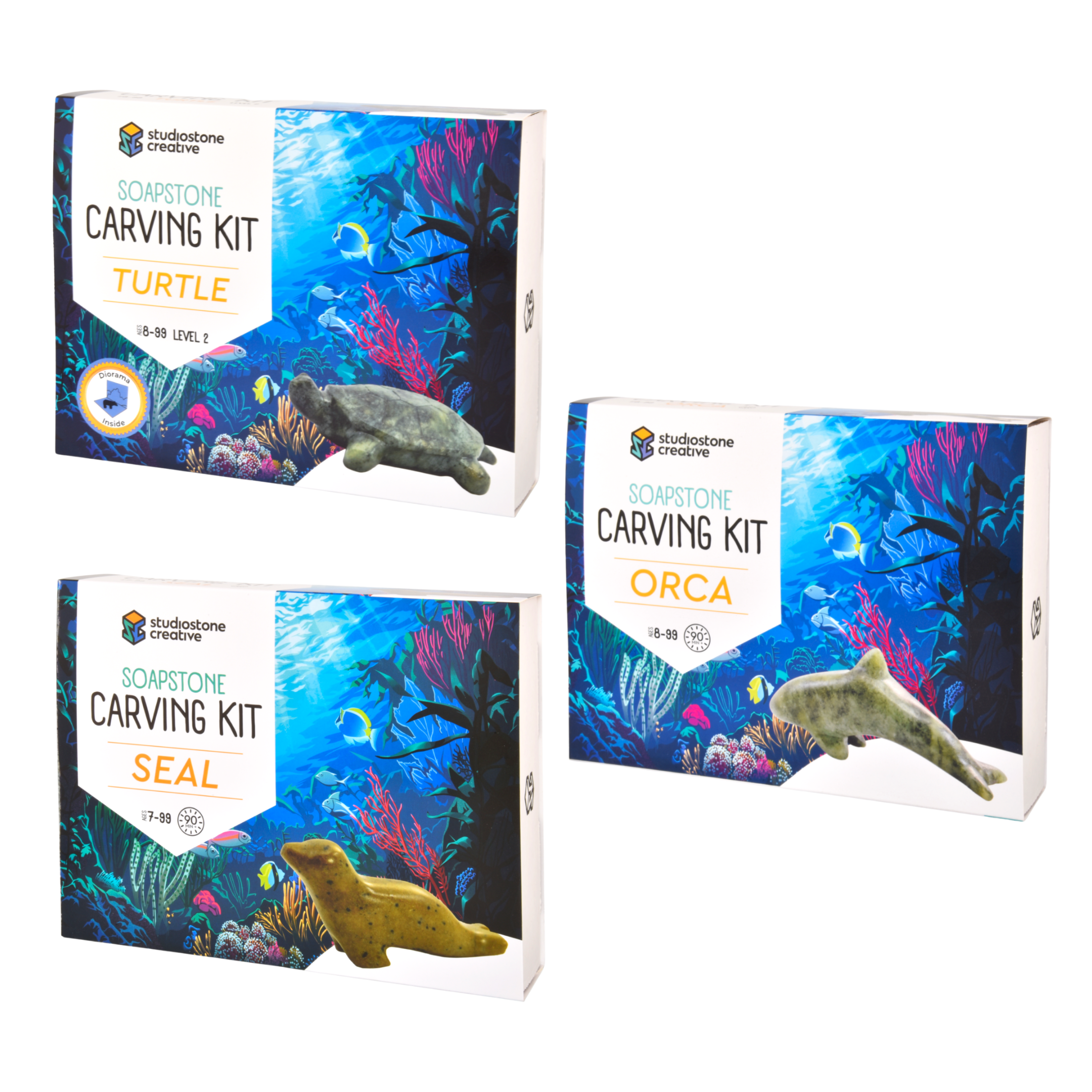 Ocean Bundle of 3 Carving Kits