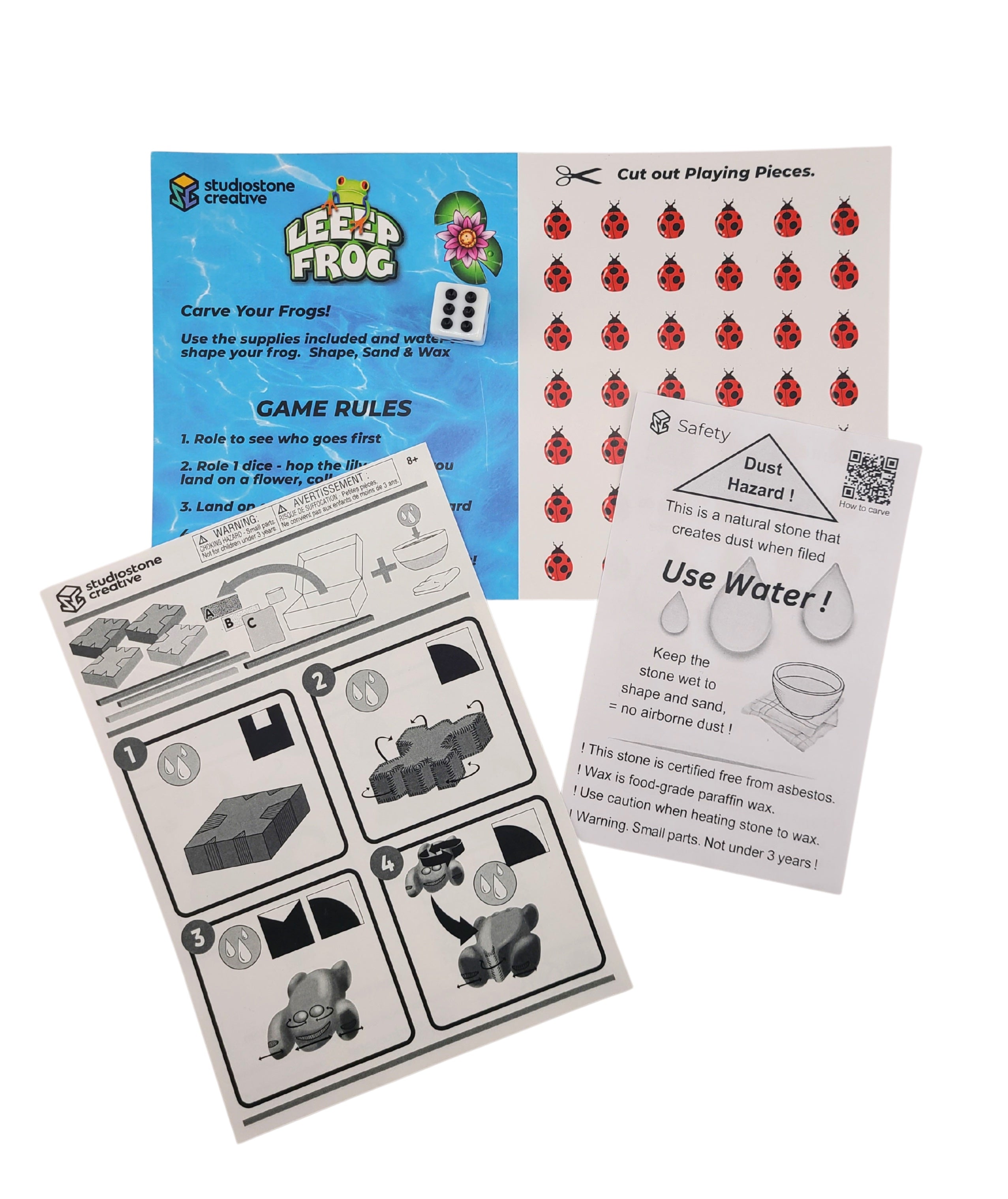 Leeep Frog Game - Carve your own soapstone pieces