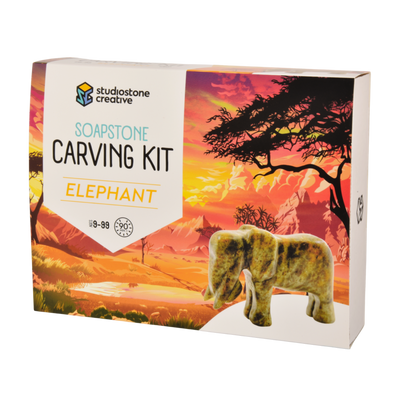 Kit de Escultura em Pedra-sabão – Elefante