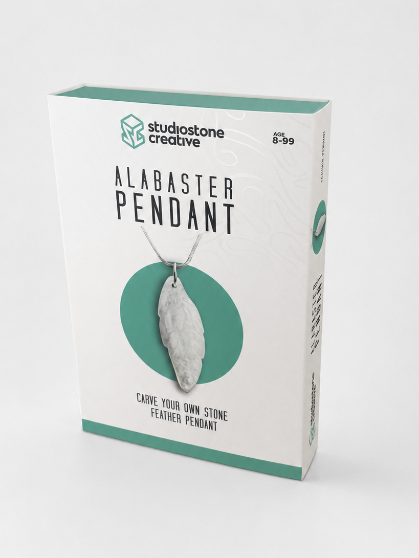 NEW Alabaster Feather Pendant Kit