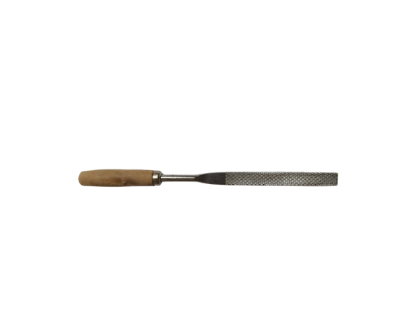 Raspa da intaglio nichelata con manico in legno
