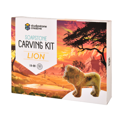 Kit de sculpture sur pierre à savon Lion