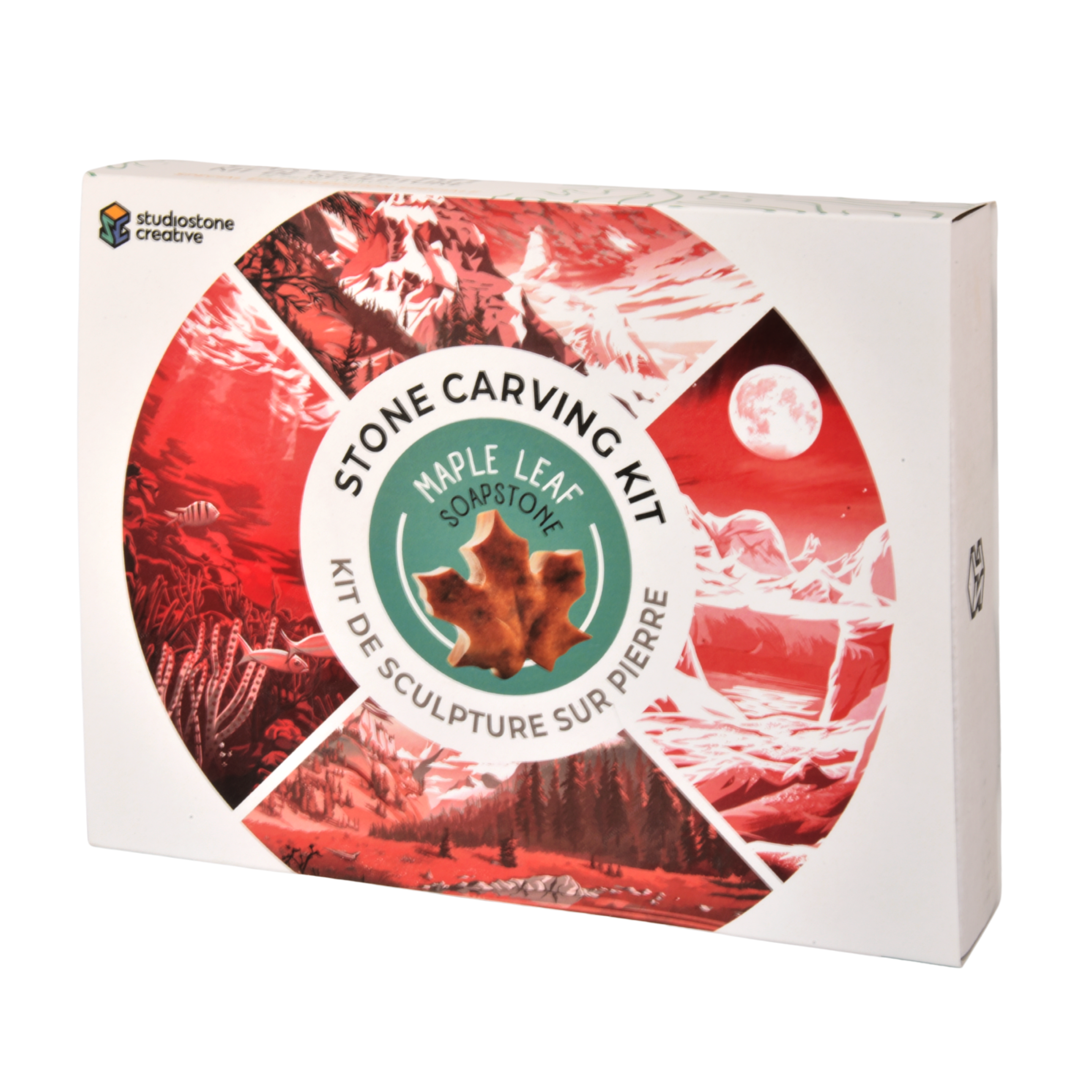 Maple Leaf Soapstone Carving Kit