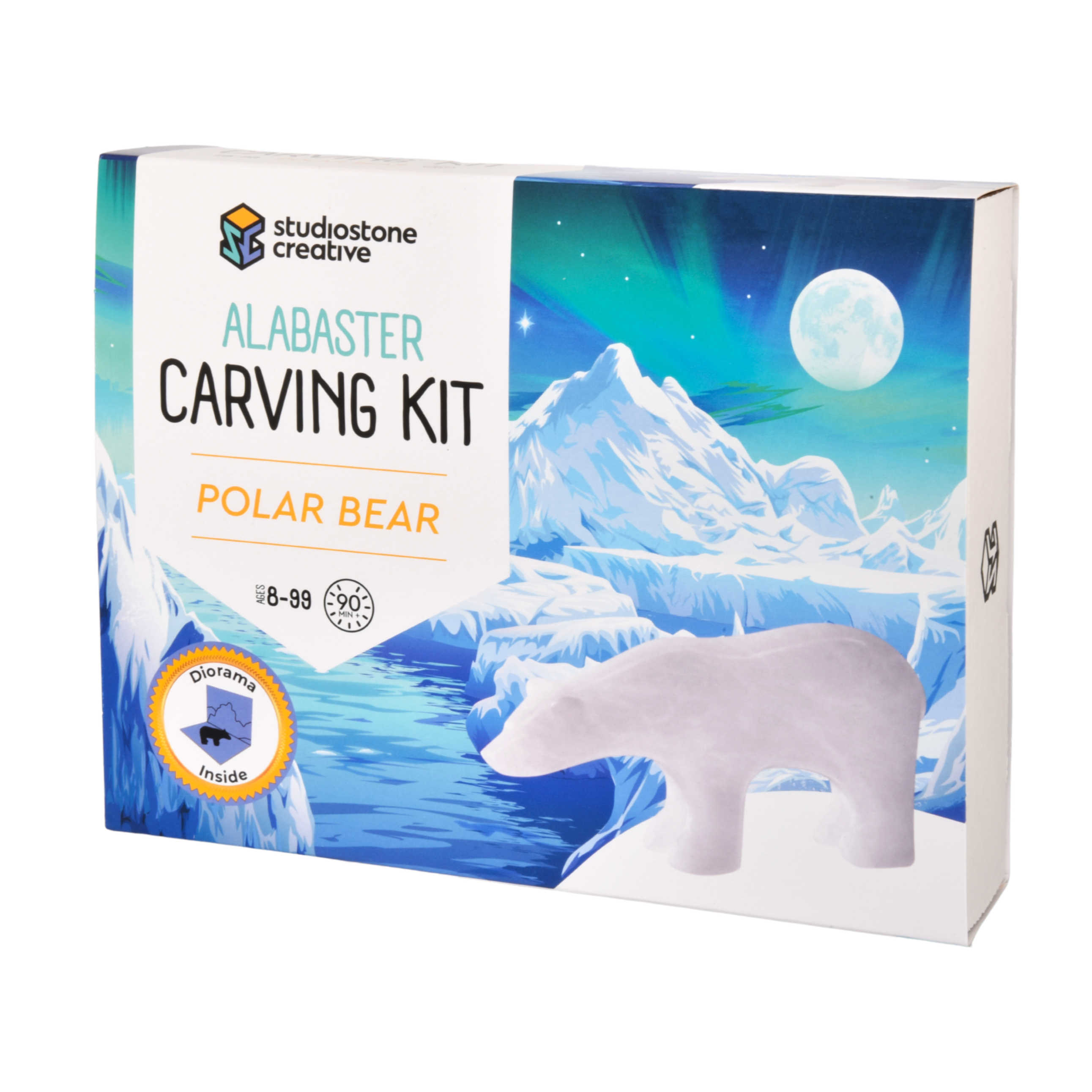 Polar Bear Alabaster Carving Kit