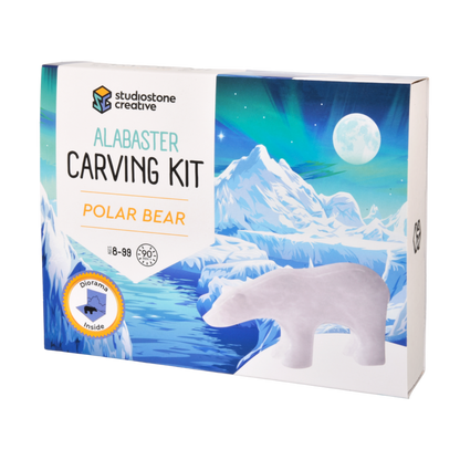 Polar Bear Alabaster Carving Kit