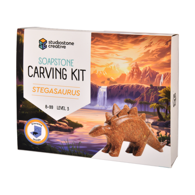 Kit de Escultura em Pedra-sabão – Stegosaurus