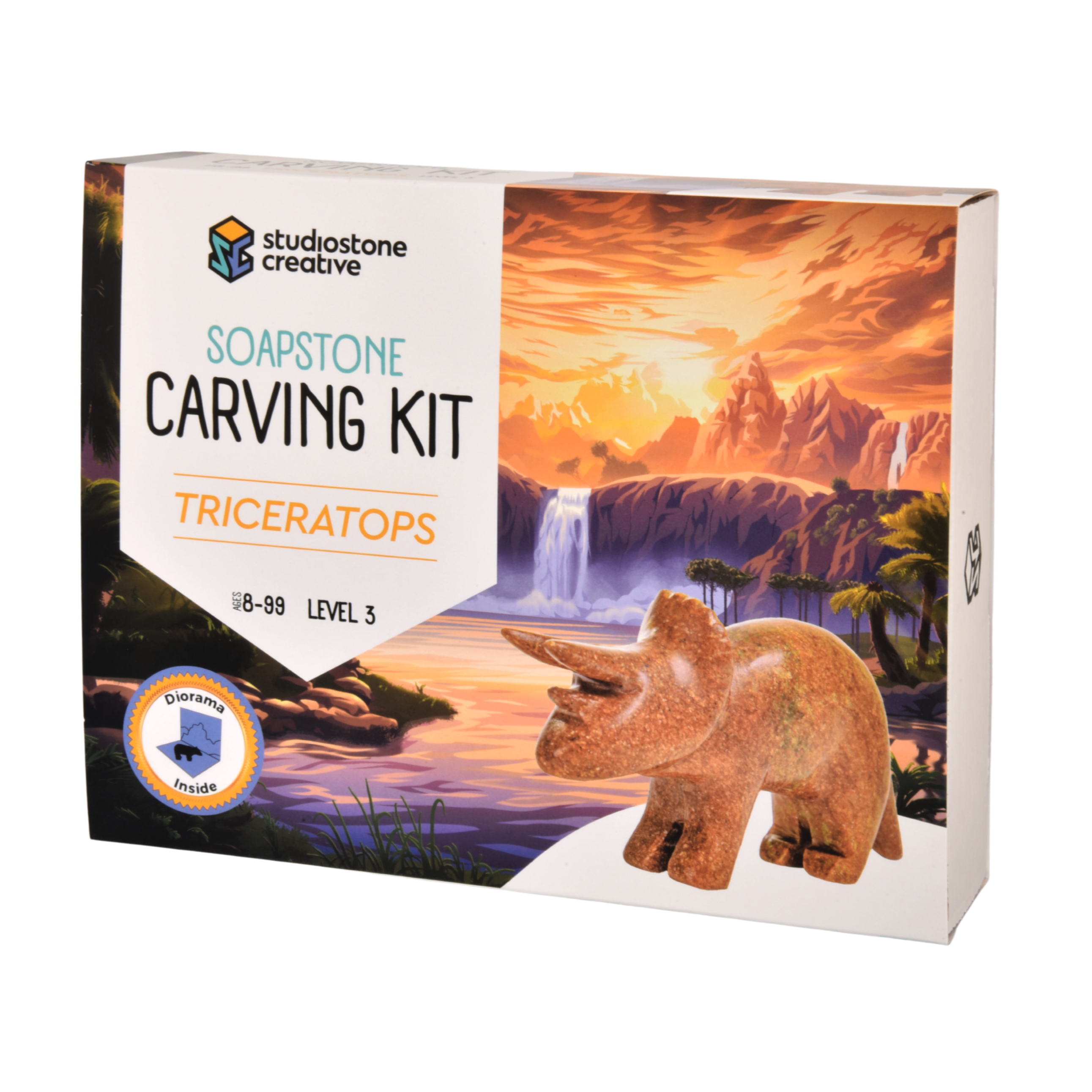 Triceratops Soapstone Carving Kit