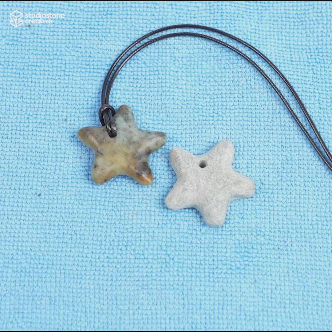 Charger la vidéo: Kit de sculpture sur pierre à savon Pendentif Étoile de Mer