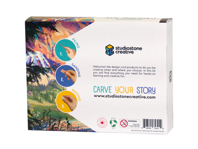 Bear & Wolf Double Soapstone Carving Kit