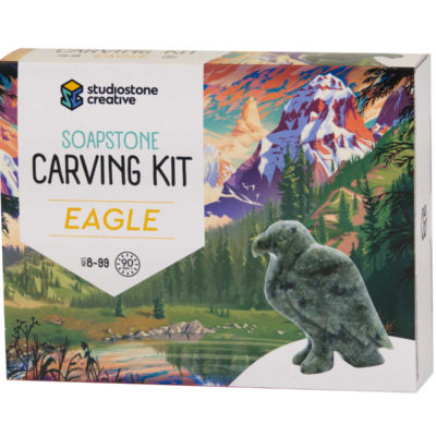 Eagle soapstone carving kit box