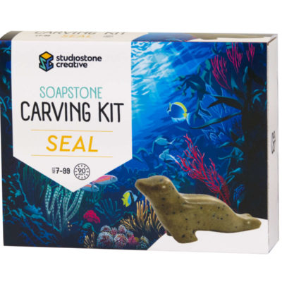 Seal soapstone carving kit box