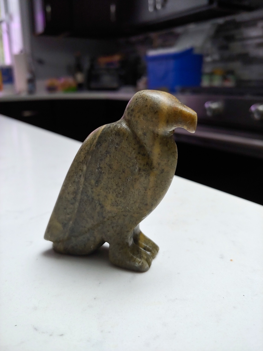 Eagle carved from soapstone