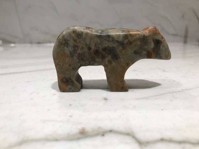 Carving of soapstone bear